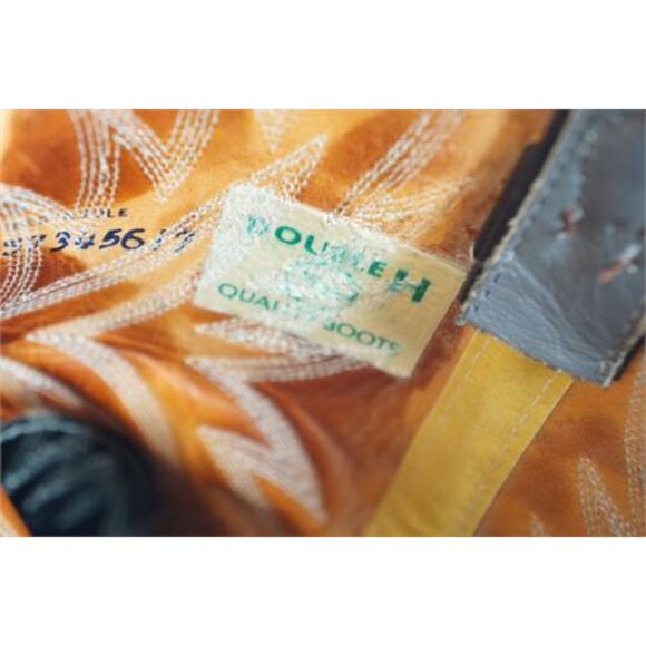 Double H Leather Cowboy Boots grey  cowgirl western sz. 7 embroidered pull on - Picture 14 of 14